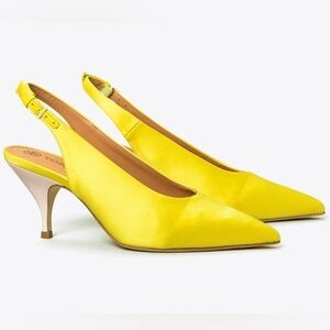 Yellow Slingback Heels